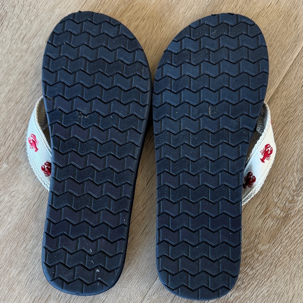J. Crew Black and Cream Lobster Flip Flops - Picture 2 of 2